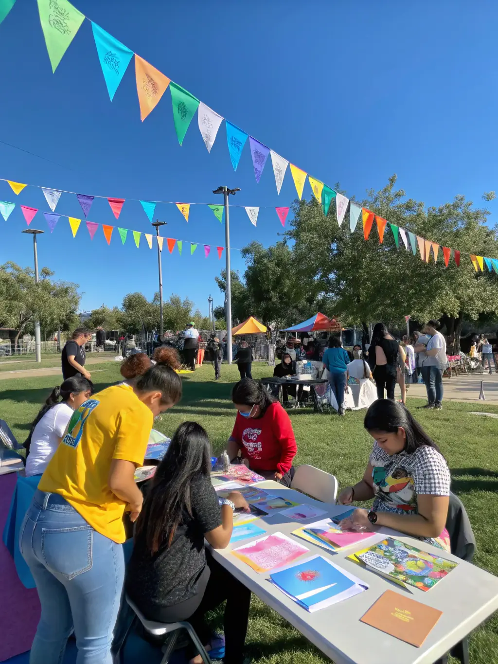 A community event at Dream Academy, showcasing local entrepreneurs and tech startups, emphasizing community engagement and support.